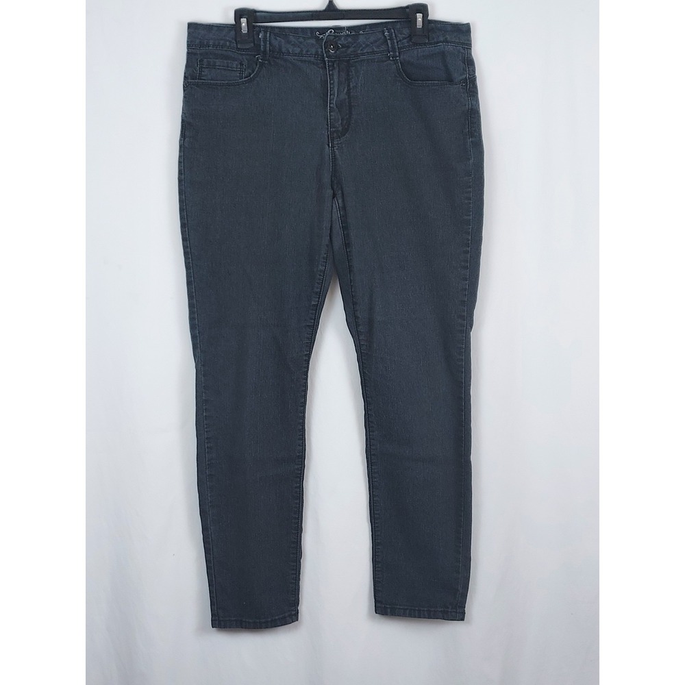 Revolt‎ Women 14 Skinny Jeans Black Denim Stretch